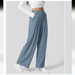 HALARA Women's Blue Wide-Leg Pants